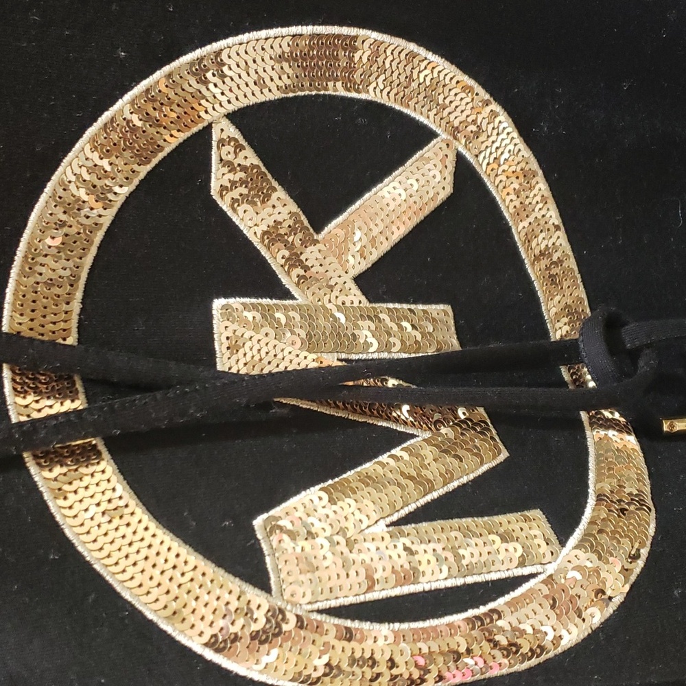 New Michael Kors 2X  and large Black hoodies with gold logo - Picture 9 of 9